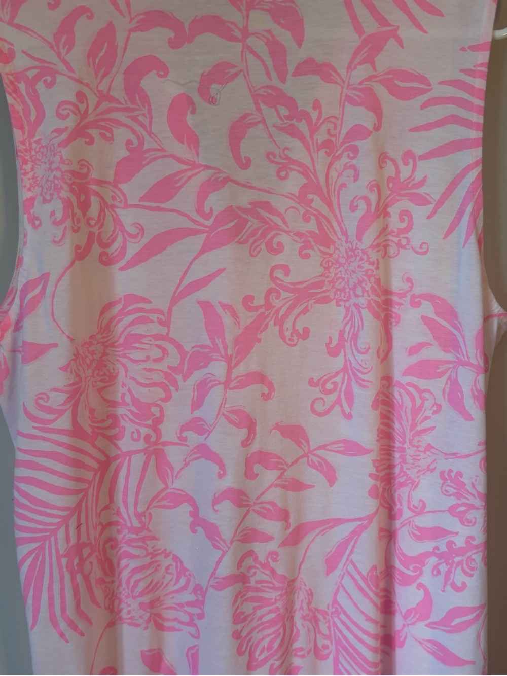 Lilly Pulitzer Pink and White Floral Midi Dress - Picture 7 of 10